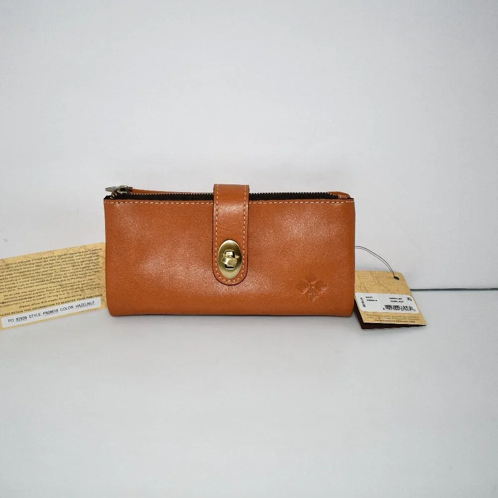 Patricia Nash Annesley Leather Wristlet in Hazelnut #P808618 NWT